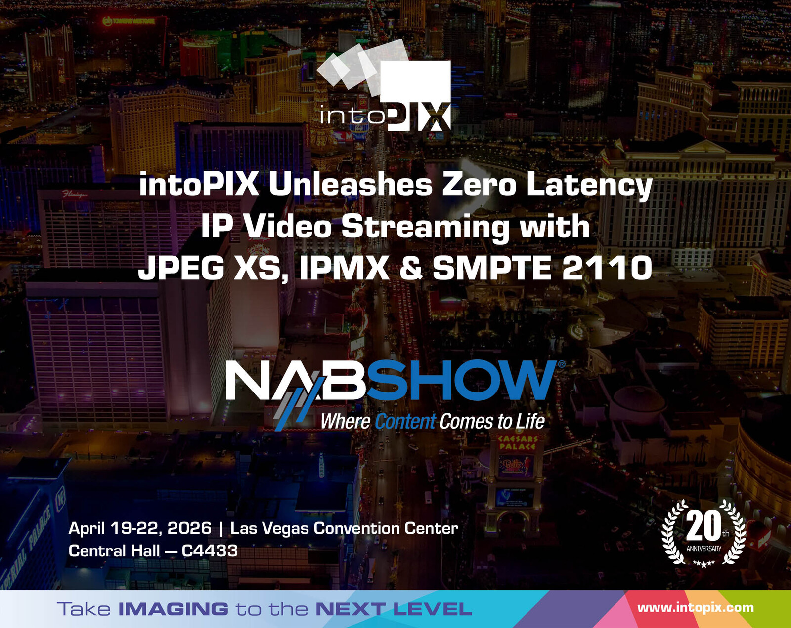IntoPIXは、NAB 2026にてJPEG XS、IPMX、SMPTEを活用したゼロレイテンシーのIPストリーミング